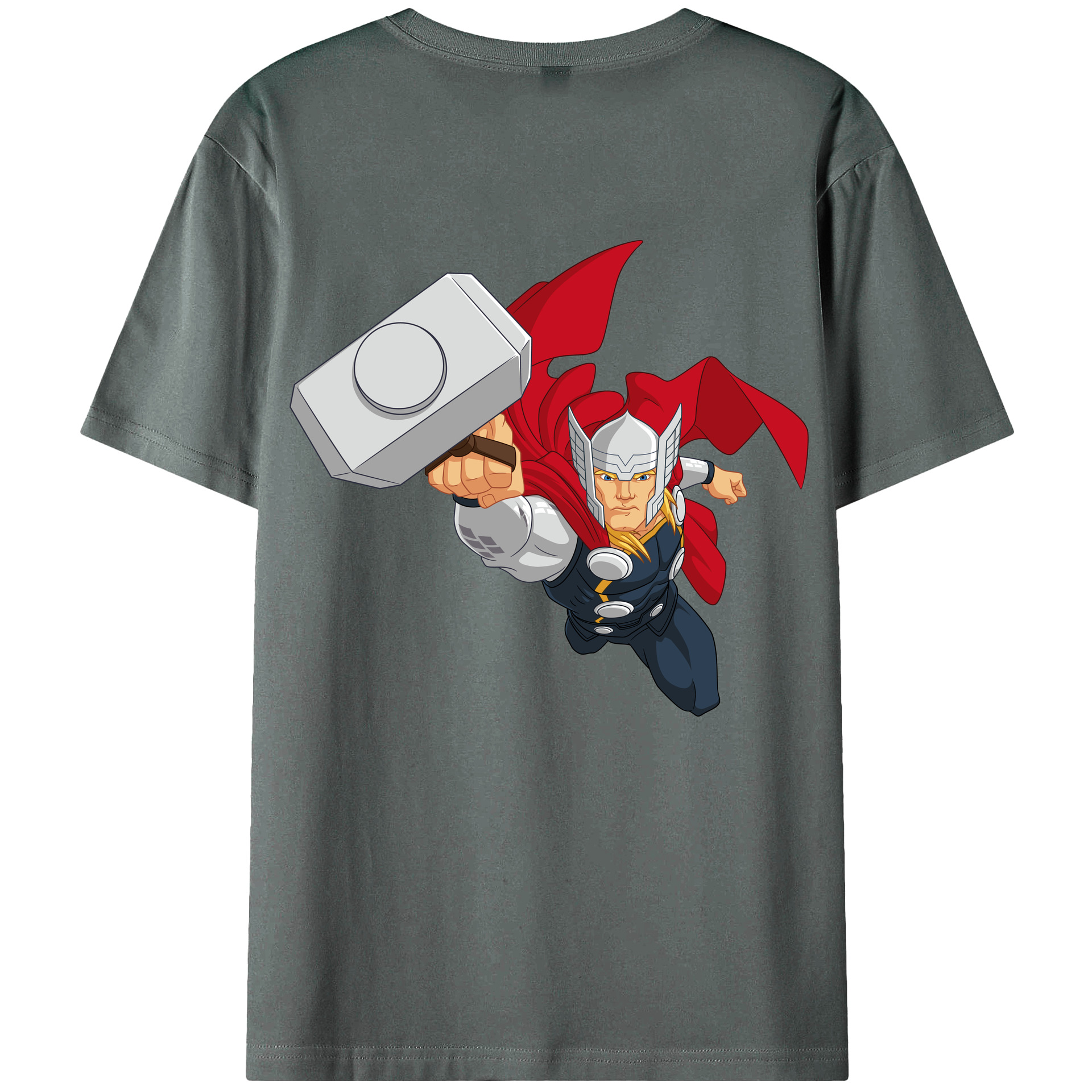 （画像用） アベンジャーズ The Avengers 綿100％ メンズ半袖Tシャツ（バックプリント） 通気性